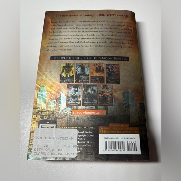The Mortal Instruments Lot 4 Books 1-4 Cassandra Clare City Of Bones Ashes Glass - Picture 8 of 14